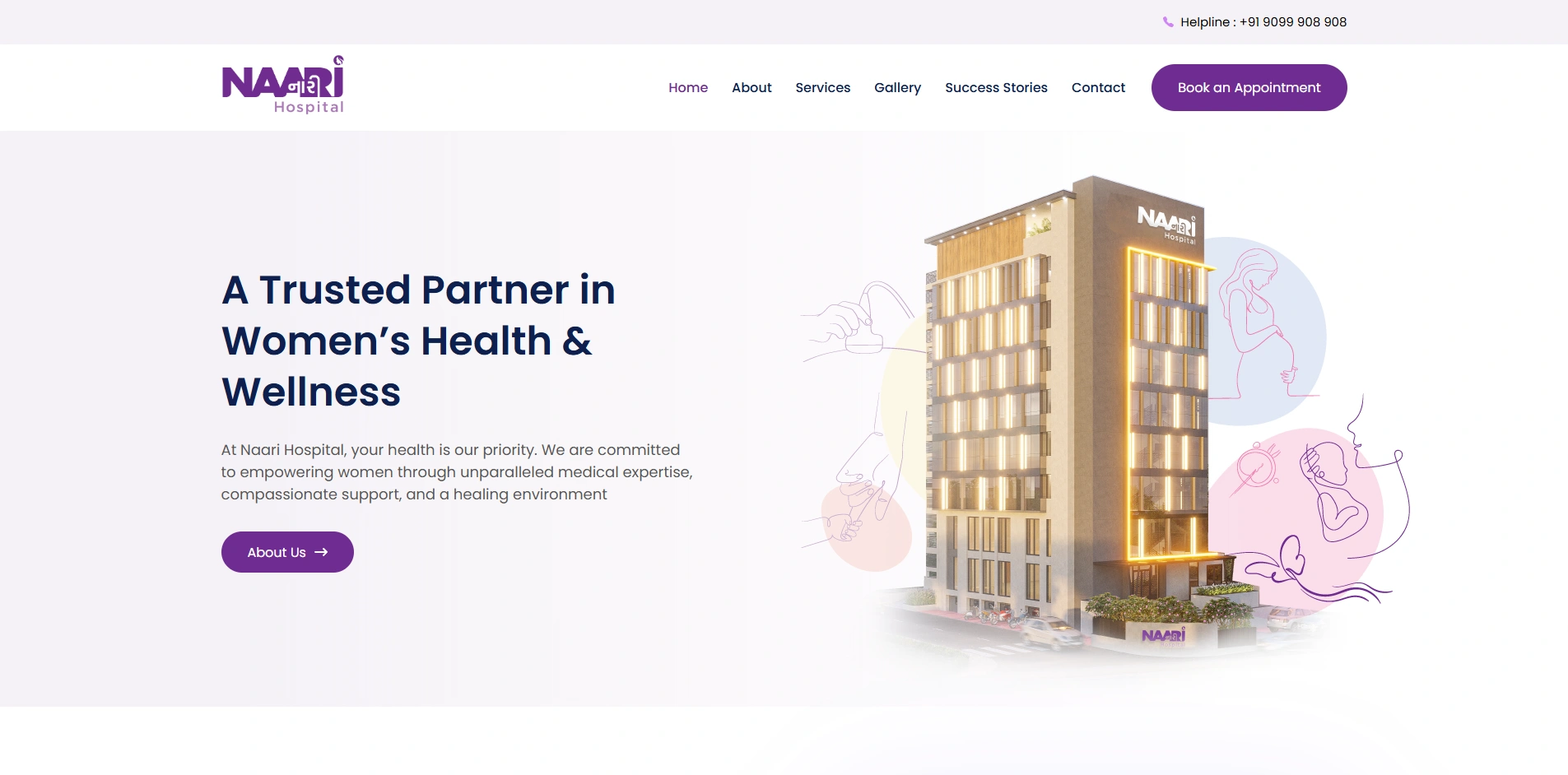 Naari Hospital Website by Greyphyte
