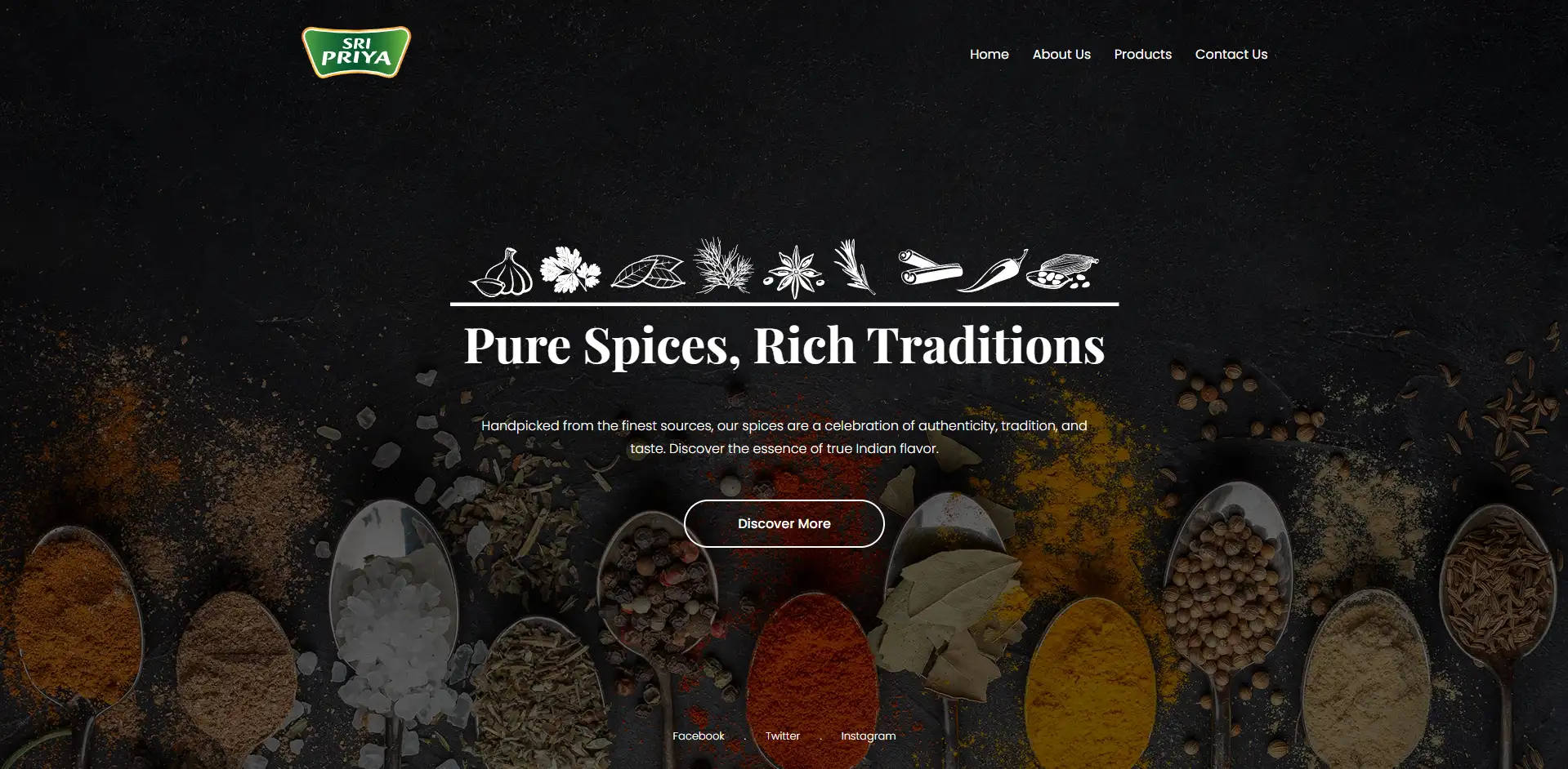 Sripriya Masala Website by Greyphyte