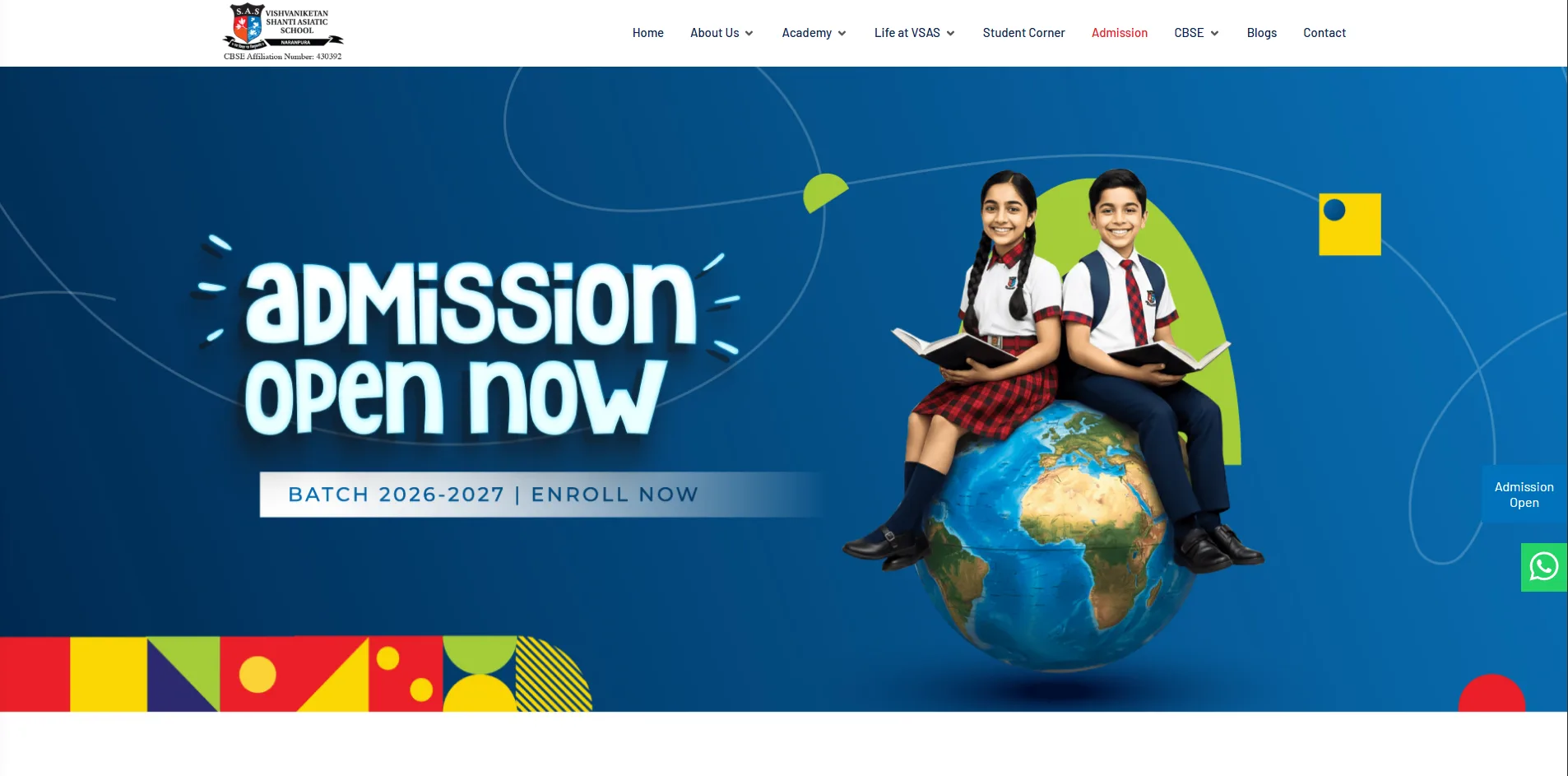 Vishvaniketan School Website by Greyphyte